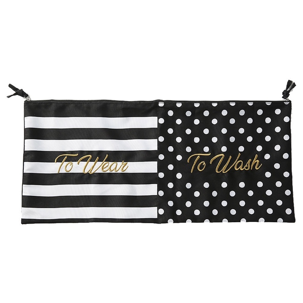 Modern Expressions Black & White Laundry Bag New